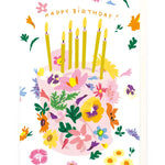 Floral Birthday Cake Card