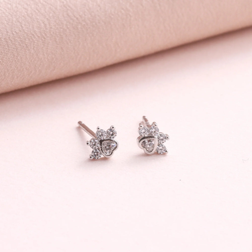 'You're Pawsome' Black Cat Earrings - Silver (Copy)