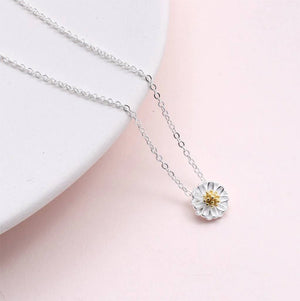If Friends Were Flowers Daisy Necklace - Silver