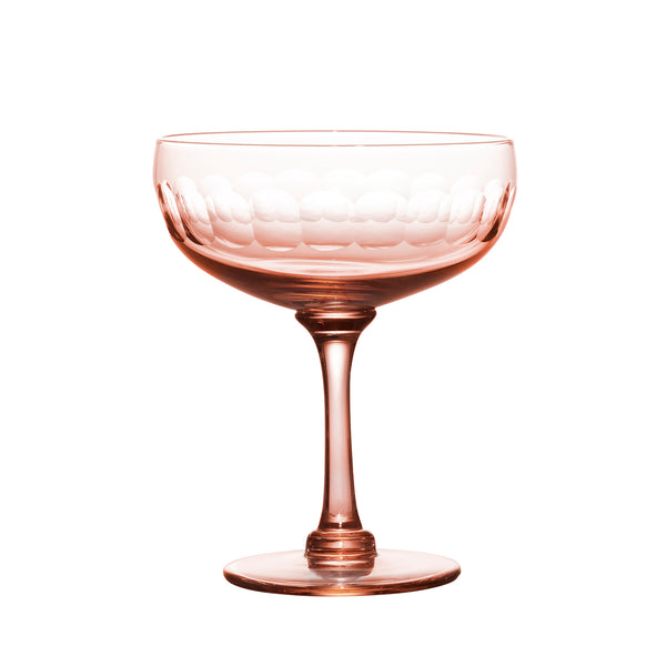 'The Vintage List' Lens Design Rose Crystal Cocktail Glasses - Set of 4