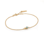 Orb Amazonite Gold Chain Bracelet