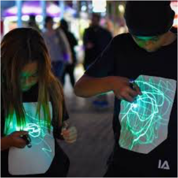 Black Interactive Glow in the Dark T Shirt ages 5-14