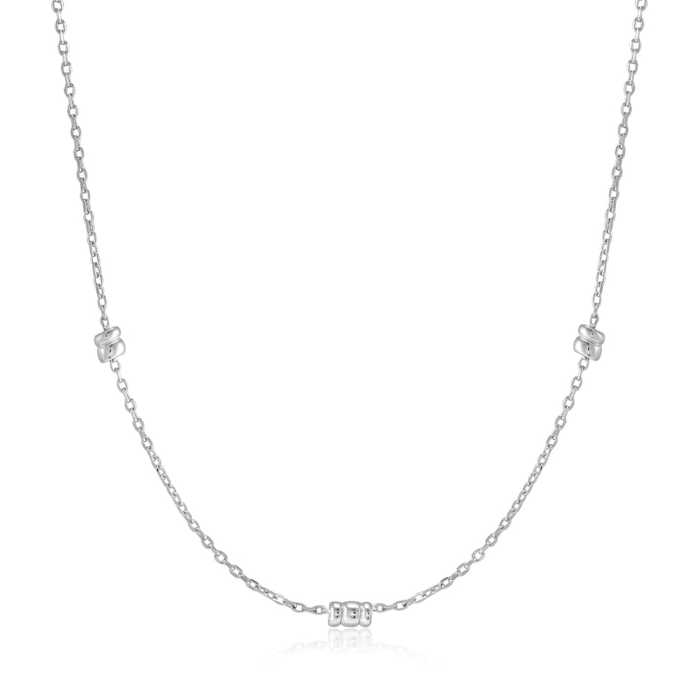 Smooth Twist Chain Silver Necklace