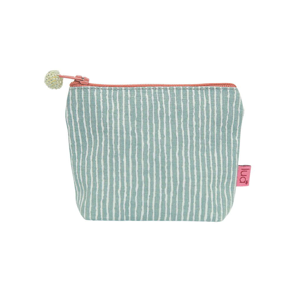 Mini Purse With Contrast Zip and Beaded Zip-Pull