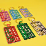 Apartments Embossed Leather Cabin Key Ring