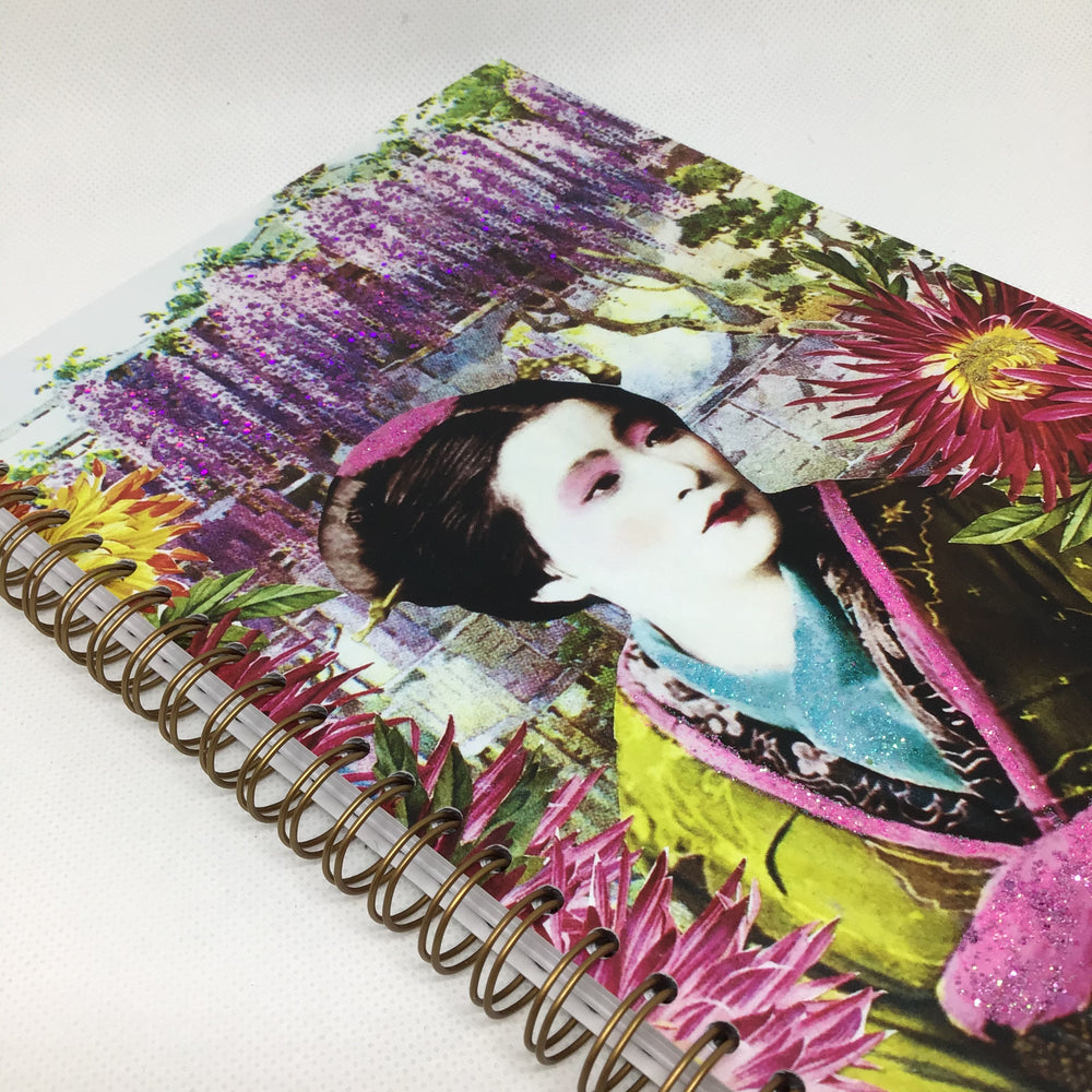 Geisha Notebook Diana Wilson Arcana Hand-Glittered A5 Ring-Bound
