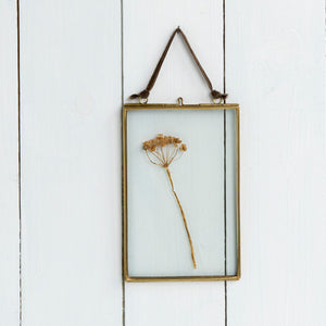 Small Brass Hanging Photo/ Picture Frame (Portrait)