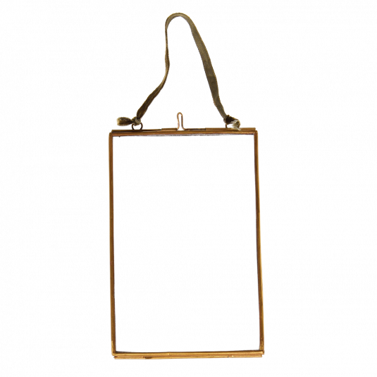 Small Brass Hanging Photo/ Picture Frame (Portrait)