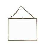Medium Hanging Brass Photo/ Picture Frame - Landscape Style