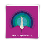Peacock Sequin Greetings Card