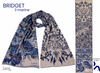 Letol Hand-Loomed Organic Cotton Scarf - Bridget Marine