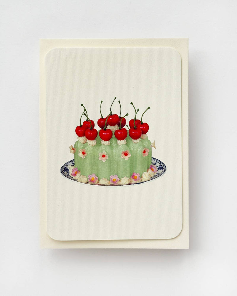 Chartreuse Cream Blancmange Greeting Card