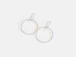 Alette Front Facing Circle Earrings - Silver