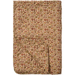 Quilt -  Brown With Red, Orange and Grey Flower Vines