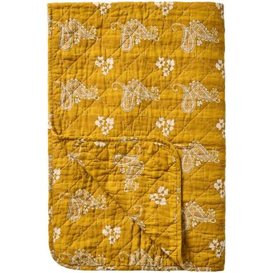 Quilt -  Mustard With Paisley Pattern