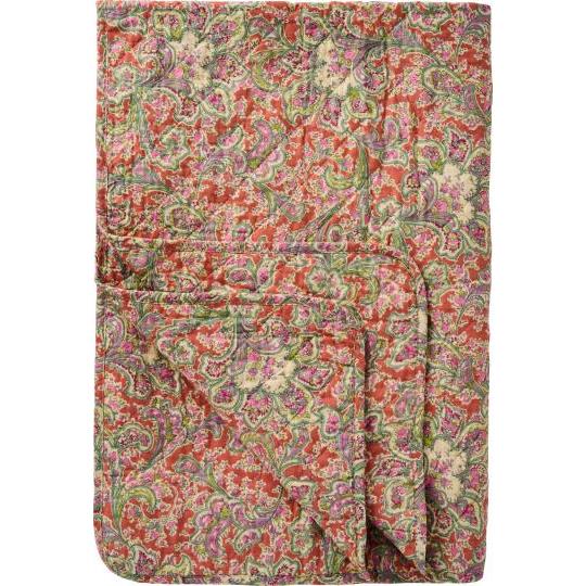 Quilt -  Orange Paisley Pattern