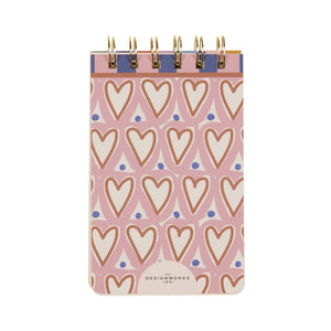 A Dopo Hearts Twin Wire Notepad