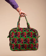 Poppins Organic Cotton Velvet Weekend Bag - Split Green (POP034)