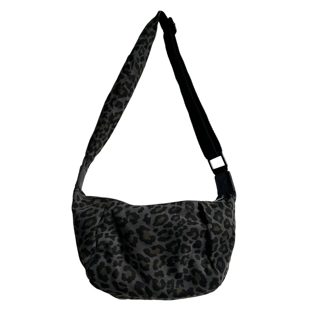 Brixton Crossbody Sling Bag - Grey Leopard