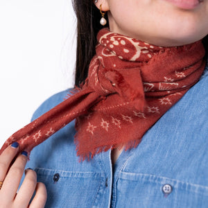 Women's 100% Wool Scarf Sasha - Terracotta