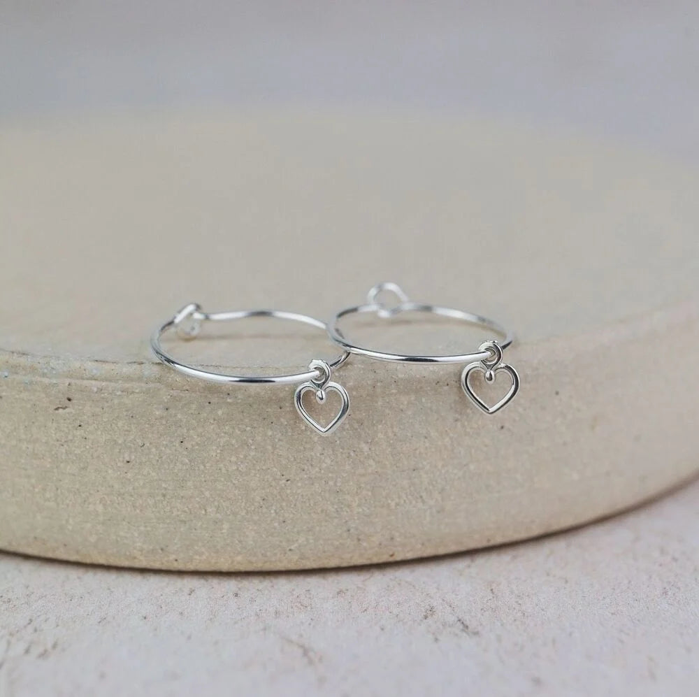 Charm/ Bead Hoop Earrings