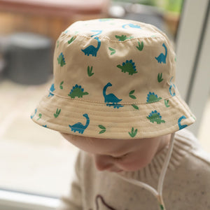 Dinosaurs Sun Hat - Blue/ Green