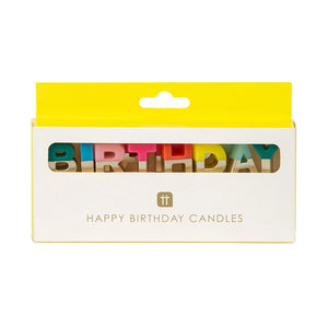 Rainbow 'Happy Birthday' Letter Candles