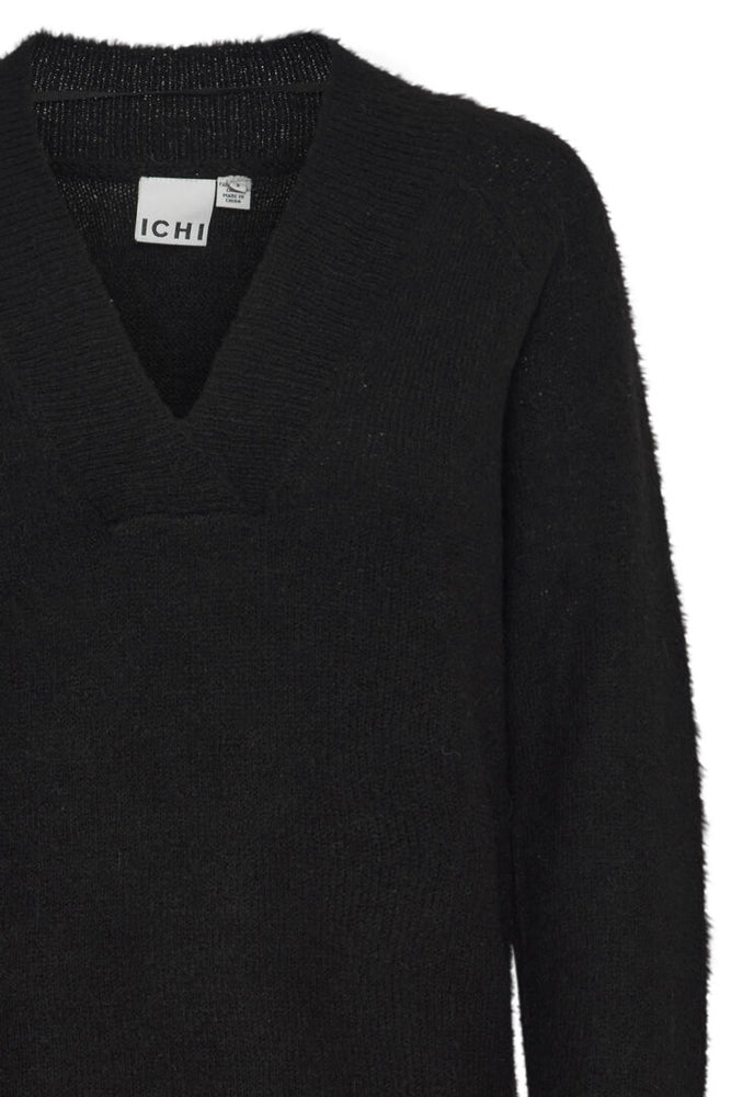 KAMARA  V Neck Pullover - Black