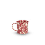 Enamel Splatter Cup - Burgundy and Cream 12oz