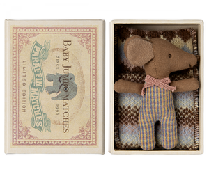 Sleepy Wakey Baby Mouse in a Matchbox - Rose