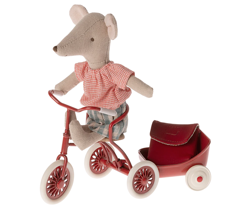 Tricycle Mouse, Big Sister With Bag - Red