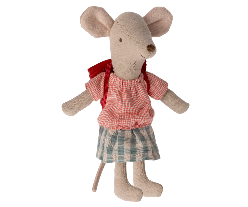 Tricycle Mouse, Big Sister With Bag - Red