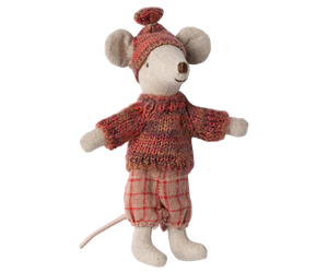 Winter Mouse With Ski Set, Big Sister - Rose