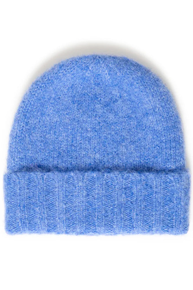 Mona Knitted Beanie Hat - Blue Yonder