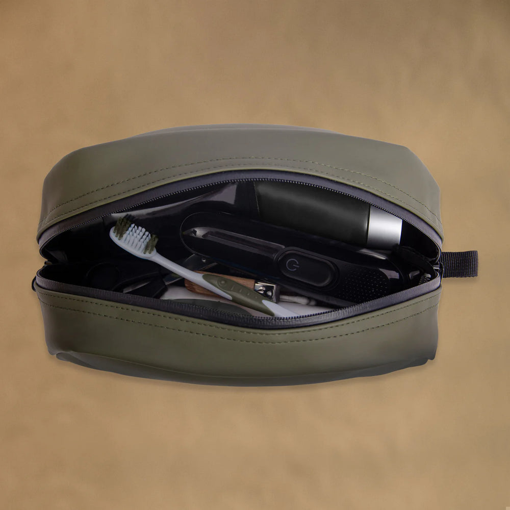 Waterproof Wash Bag 100% Recycled Poly - Khaki