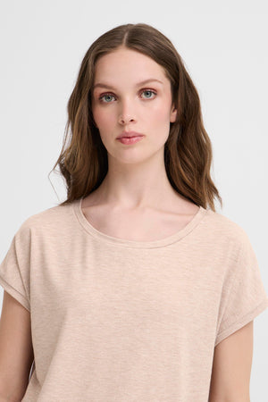 Rebel Round Neck T Shirt - Simply Taupe