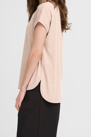 Rebel Round Neck T Shirt - Simply Taupe