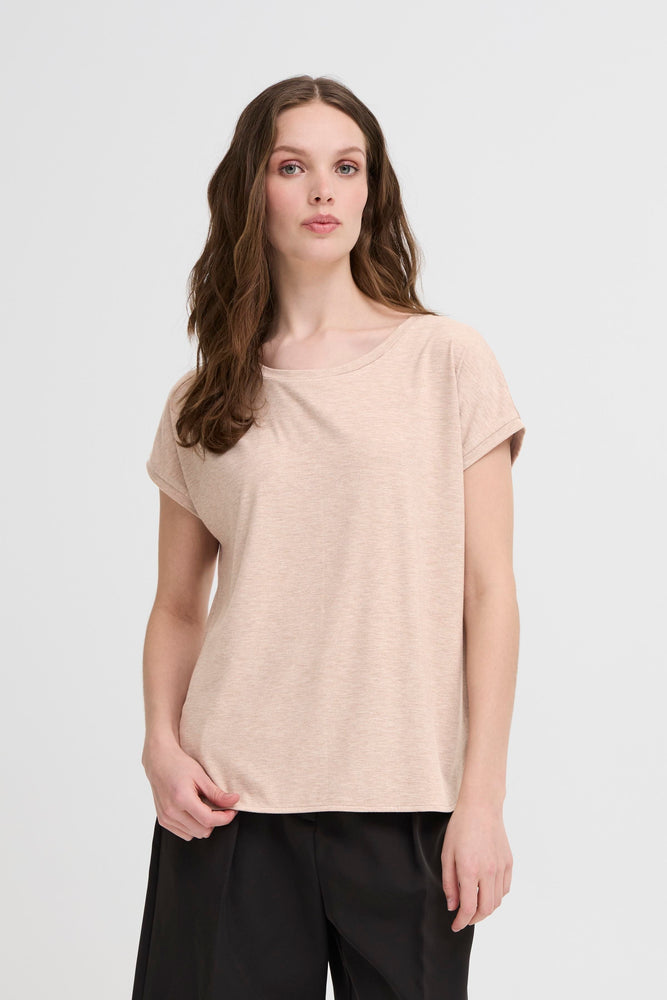 Rebel Round Neck T Shirt - Simply Taupe