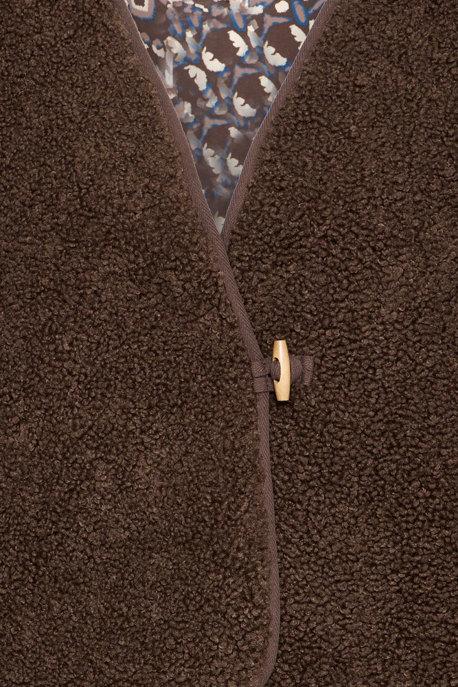 Gozima Teddy Waistcoat - Coffee Bean