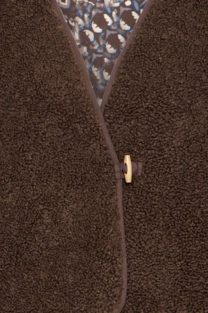Gozima Teddy Waistcoat - Coffee Bean