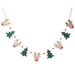 Wood Deer Head/ Trees String Garland
