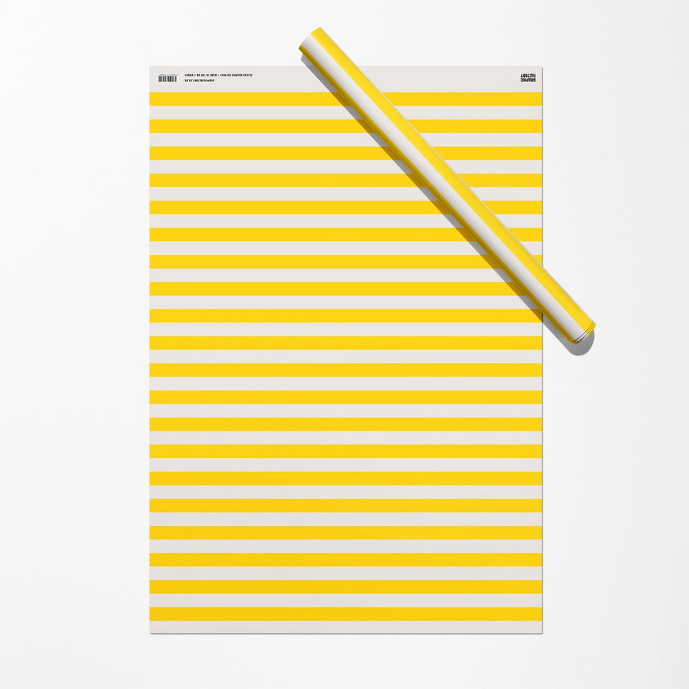 Yellow Stripe Gift Wrap Sheet