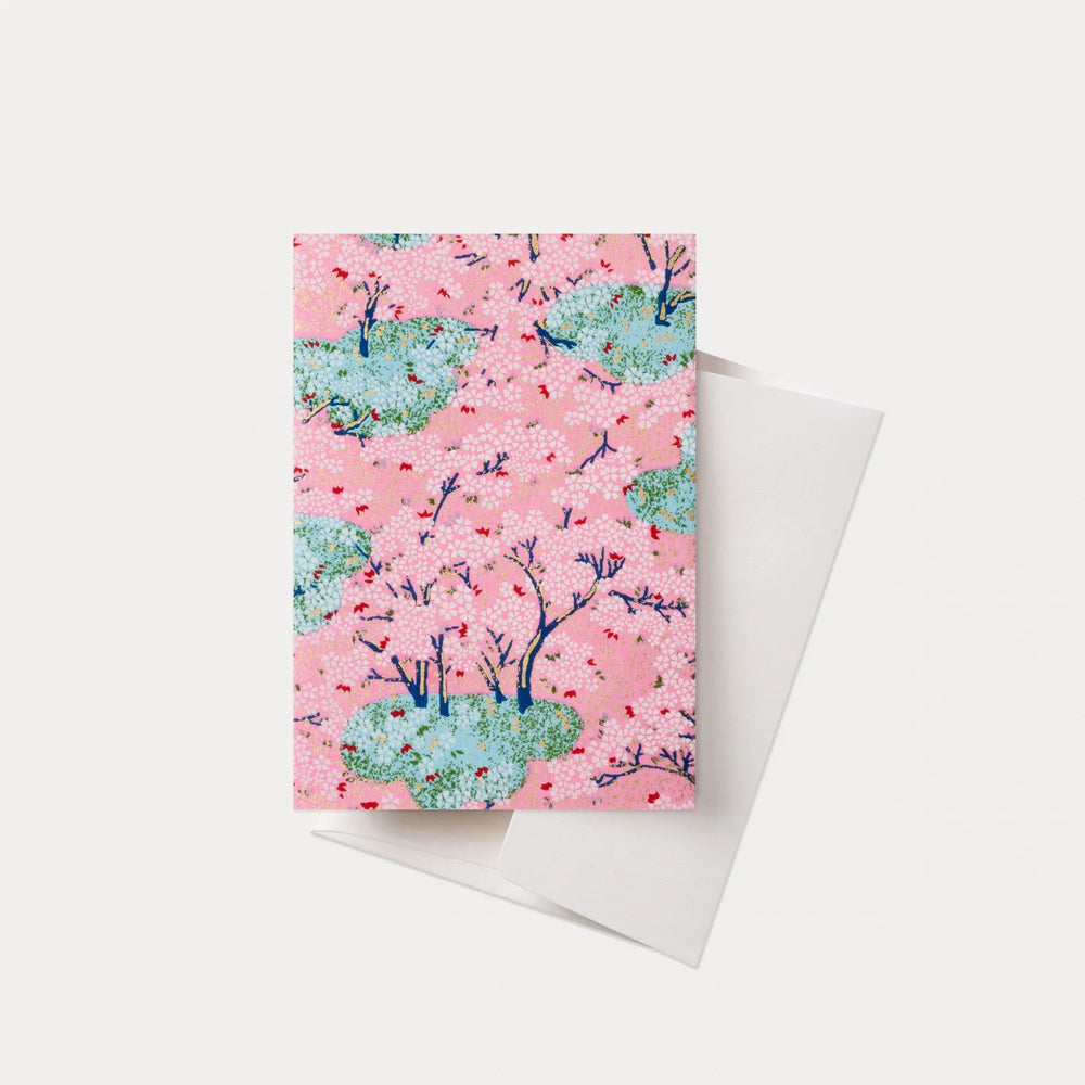 Greetings Card - Blossom Trees / Pink