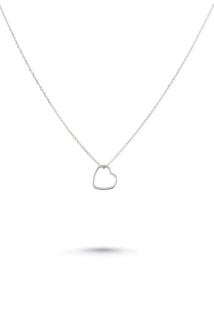 Silver Open Heart Necklace