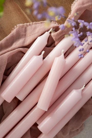 Short Dinner Candle - Light Pink, Pack of 7