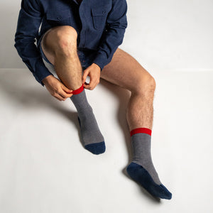 Socks in Combed Cotton Herringbone - Hella