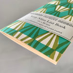 Very Slim List Book Threadwork Sap - Green and Turquoise