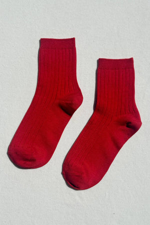 Her Socks - Mercerized Combed Cotton Rib: Pesto