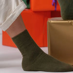 Wool Socks with Angora - Khaki