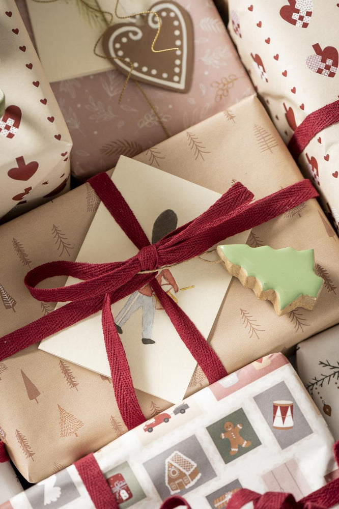 Cotton Ribbon on a Spool - Bordeaux  (5m)